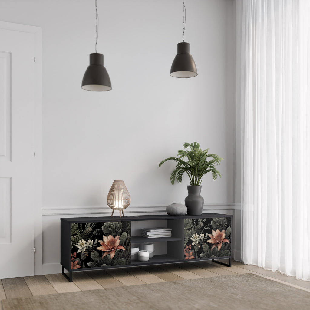 SECRET VERDURE 2-dörrars TV-bänk i svart finish