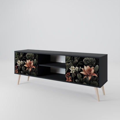 SECRET VERDURE 2-dörrars TV-bänk i svart finish