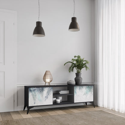 PALM VEIL 2-dörrars TV-bänk i svart finish