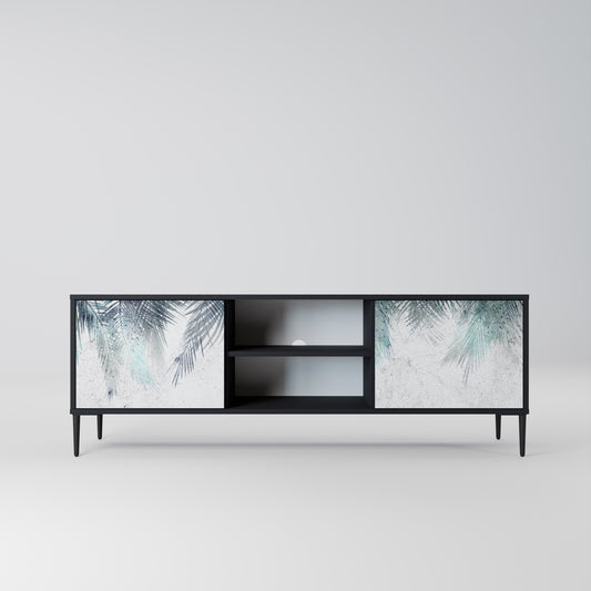PALM VEIL 2-dörrars TV-bänk i svart finish