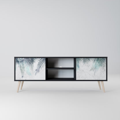 PALM VEIL 2-dörrars TV-bänk i svart finish