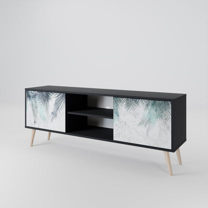 PALM VEIL 2-dörrars TV-bänk i svart finish