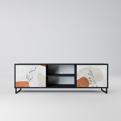 TRANQUIL TWIG 2-dörrars TV-bänk i svart finish