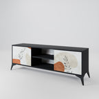 TRANQUIL TWIG 2-Door TV Stand in Black Finish