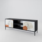 TRANQUIL TWIG 2-Door TV Stand in Black Finish
