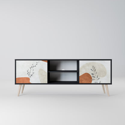 TRANQUIL TWIG 2-dörrars TV-bänk i svart finish