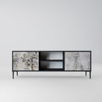 FADE IN THE TREES 2-Door TV Stand in Black Finish