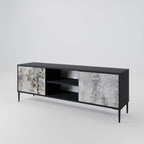 FADE IN THE TREES 2-Door TV Stand in Black Finish