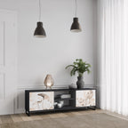 WILD TENDERNESS 2-Door TV Stand in Black Finish