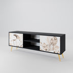 WILD TENDERNESS 2-Door TV Stand in Black Finish