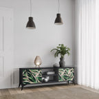 EERIE STROMANTHE 2-Door TV Stand in Black Finish