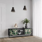 EERIE STROMANTHE 2-Door TV Stand in Black Finish