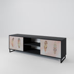 THE DELIQUESCE 2-Door TV Stand in Black Finish