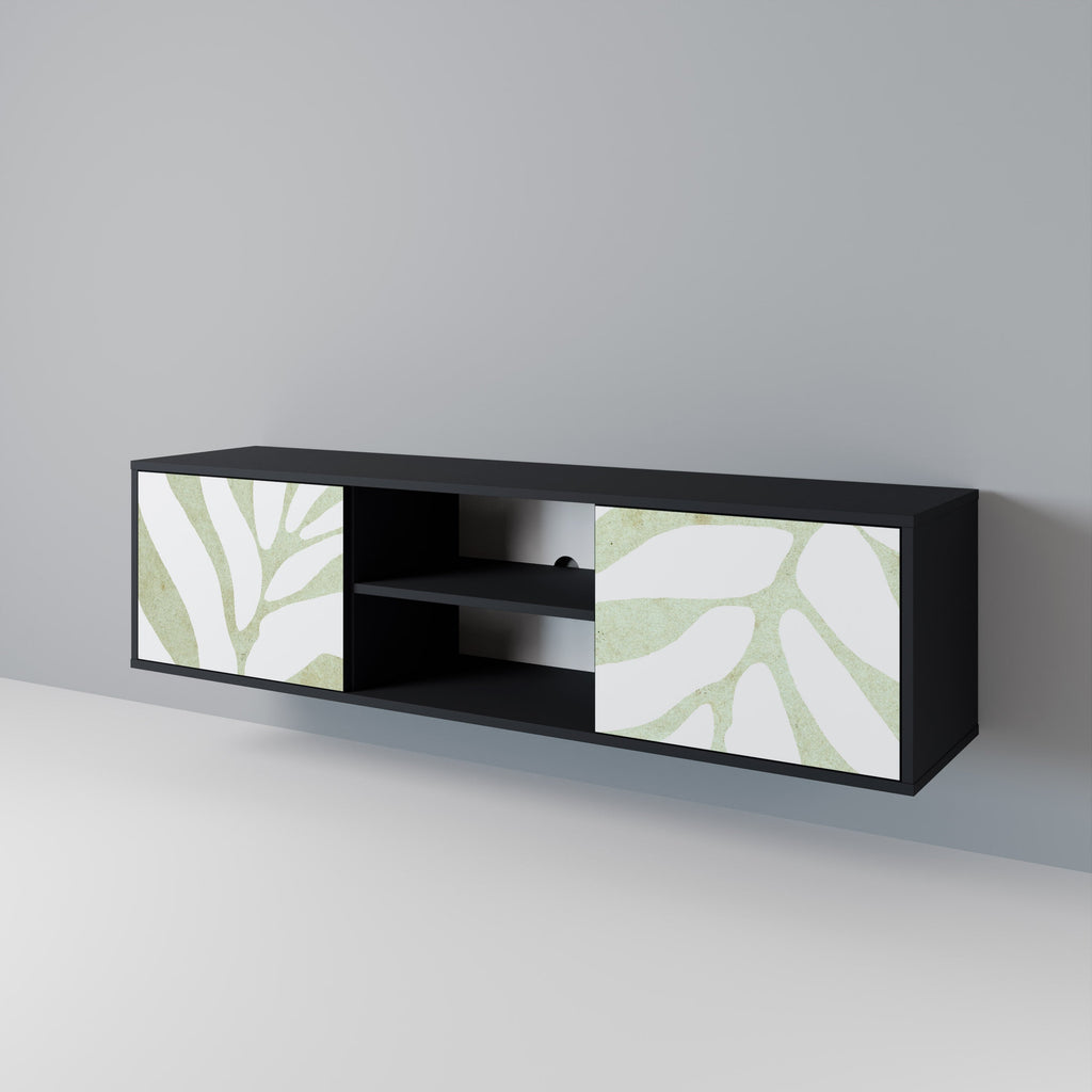 BOTANICAL SPARK 2-dörrars TV-bänk i svart finish