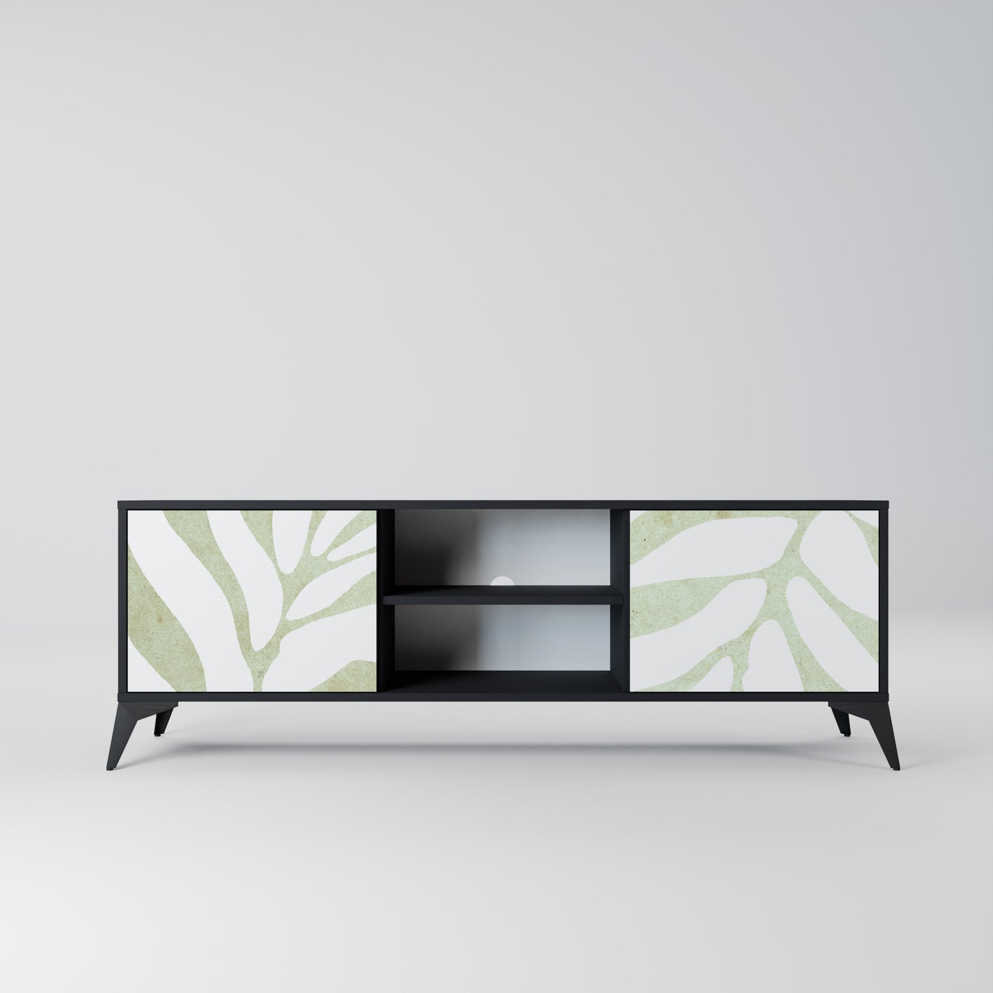 BOTANICAL SPARK 2-dörrars TV-bänk i svart finish