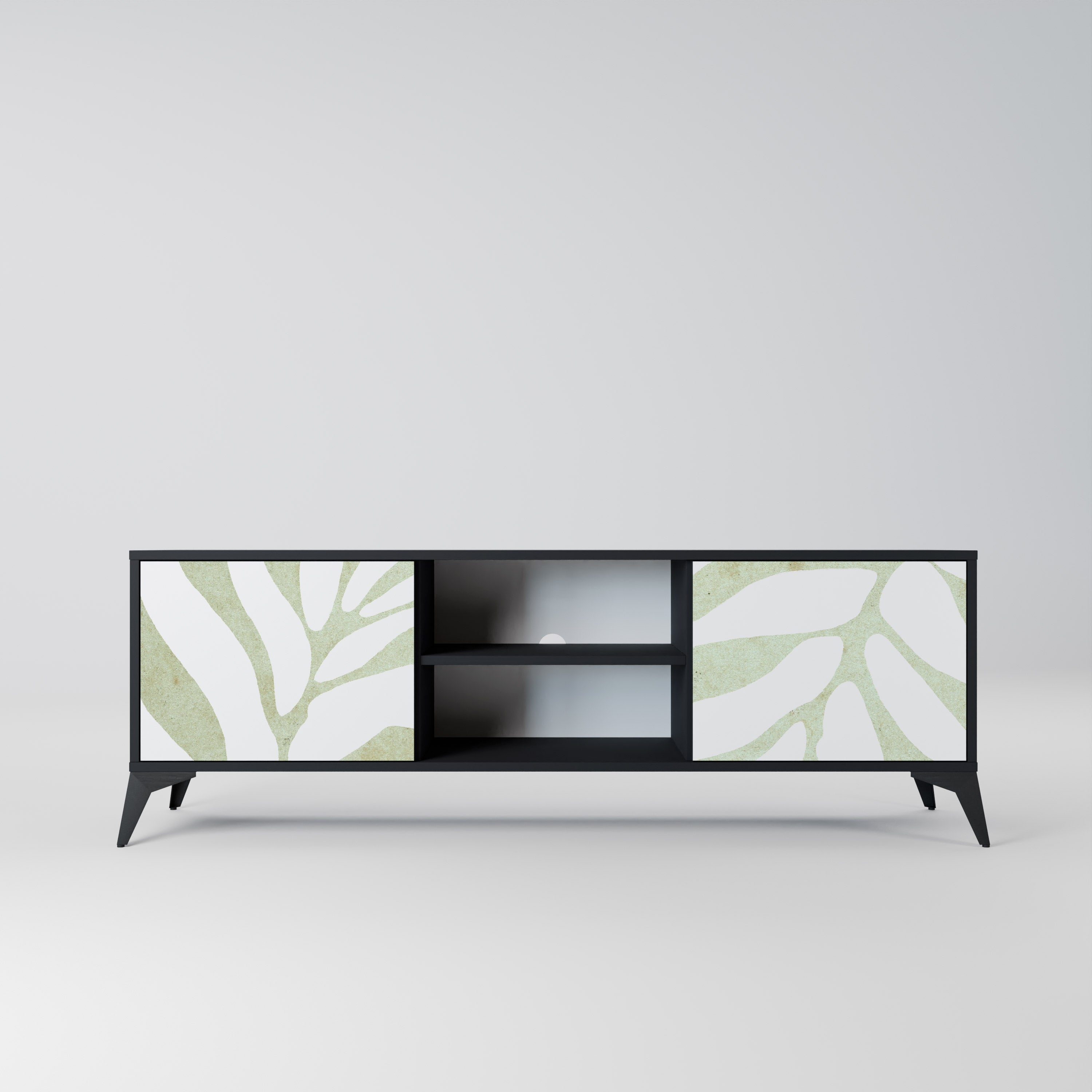 BOTANICAL SPARK 2-dörrars TV-bänk i svart finish