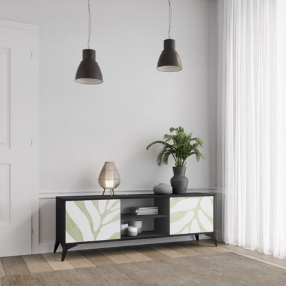 BOTANICAL SPARK 2-dörrars TV-bänk i svart finish