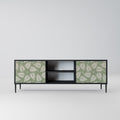 LEAVES ON GREEN 2-Door TV Stand in Black Finish
