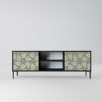 LEAVES ON GREEN 2-Door TV Stand in Black Finish