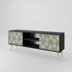 LEAVES ON GREEN 2-Door TV Stand in Black Finish
