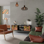 JUICY OLIVES 2-Door TV Stand in Black Finish