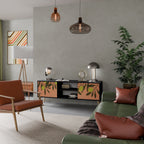 JUICY OLIVES 2-Door TV Stand in Black Finish