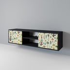 PALM SPRING 2-Door TV Stand in Black Finish