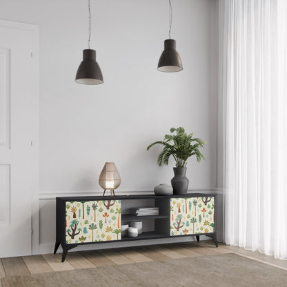PALM SPRING 2-dörrars TV-bänk i svart finish