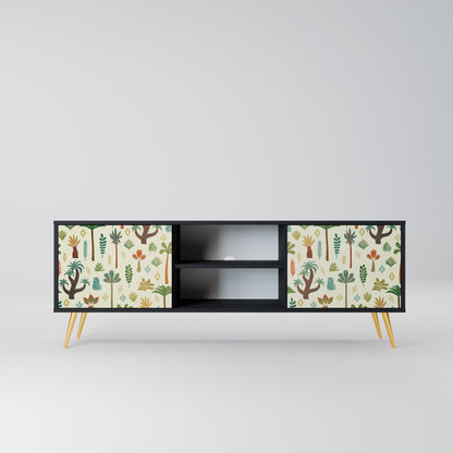 PALM SPRING 2-dörrars TV-bänk i svart finish