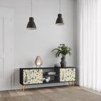 PALM SPRING 2-Door TV Stand in Black Finish