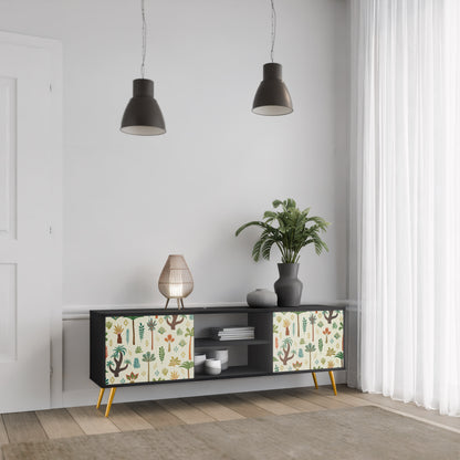 PALM SPRING 2-dörrars TV-bänk i svart finish