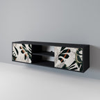 VERDURE FORMATION 2-Door TV Stand in Black Finish