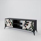 VERDURE FORMATION 2-Door TV Stand in Black Finish