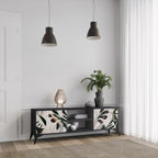 VERDURE FORMATION 2-Door TV Stand in Black Finish