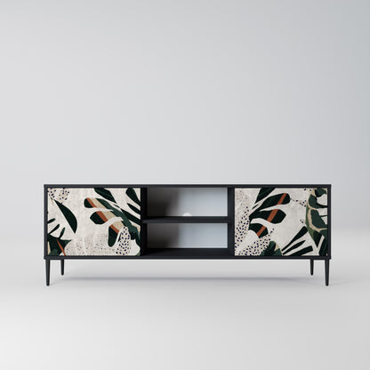 VERDURE FORMATION 2-dörrars TV-bänk i svart finish
