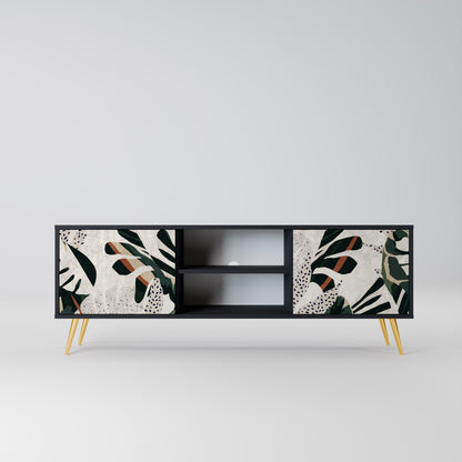 VERDURE FORMATION 2-dörrars TV-bänk i svart finish