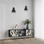 VERDURE FORMATION 2-Door TV Stand in Black Finish