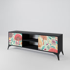 FUNGUS FANTASY 2-Door TV Stand in Black Finish