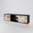 FUNGUS FANTASY 2-Door TV Stand in Black Finish