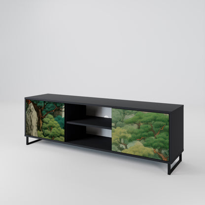 VERDURE ABYSS 2-dörrars TV-bänk i svart finish
