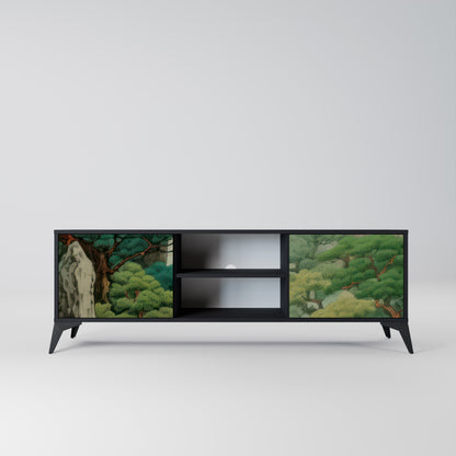 VERDURE ABYSS 2-dörrars TV-bänk i svart finish