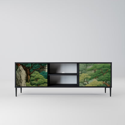 VERDURE ABYSS 2-dörrars TV-bänk i svart finish