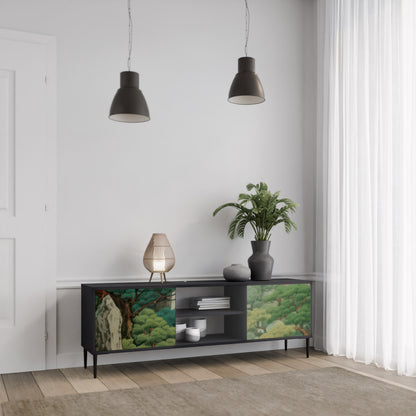 VERDURE ABYSS 2-dörrars TV-bänk i svart finish