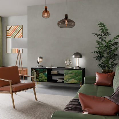 VERDURE ABYSS 2-dörrars TV-bänk i svart finish