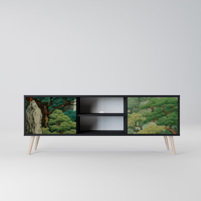VERDURE ABYSS 2-dörrars TV-bänk i svart finish
