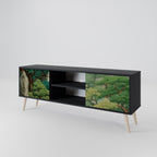 VERDURE ABYSS 2-Door TV Stand in Black Finish