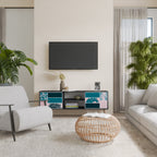 COMBINATION OF SHAPES 2-Door TV Stand in Black Finish