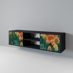 AUTUMN KALEIDOSCOPE 2-Door TV Stand in Black Finish