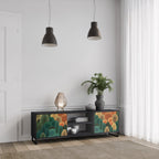 AUTUMN KALEIDOSCOPE 2-Door TV Stand in Black Finish