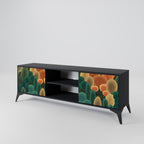 AUTUMN KALEIDOSCOPE 2-Door TV Stand in Black Finish